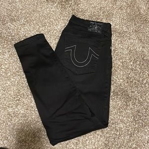 True Religion mid rise skinny regular black jeans